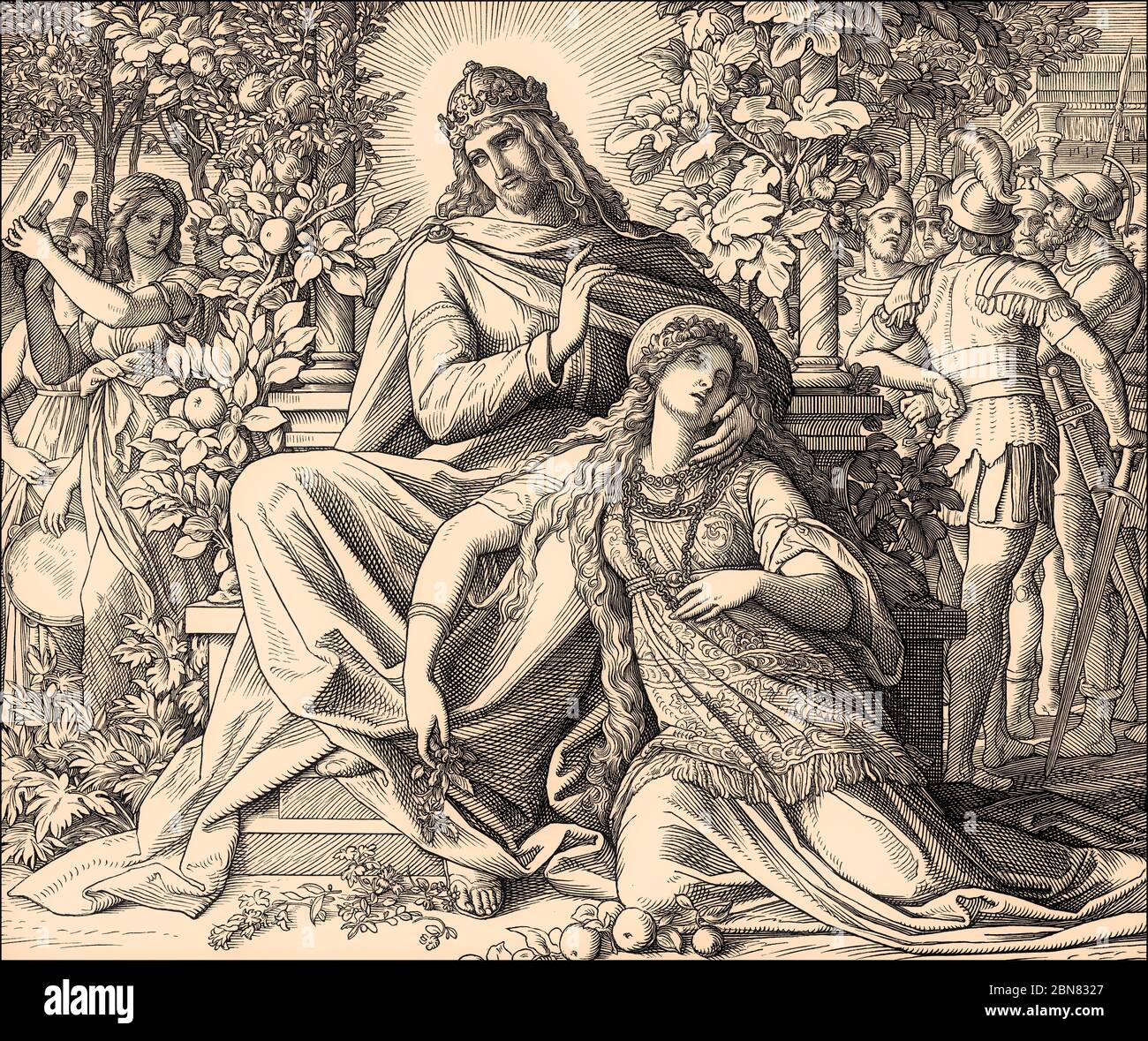 Salomón y la Sabiduría de la Señora, Libro de la Sabiduría, Antiguo  Testamento, por Julius Schnorr von Carolsfeld Fotografía de stock - Alamy