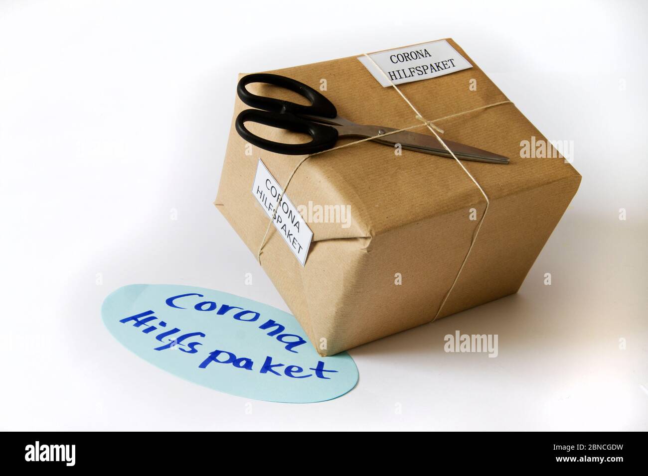 Corona Hilfspaket Foto de stock