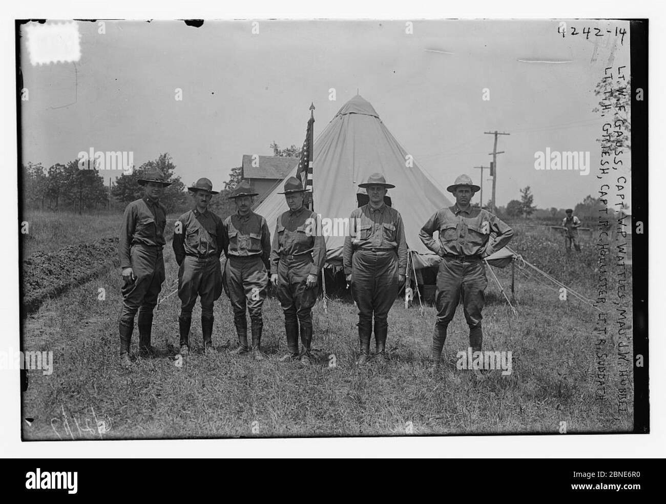 Lt.W.F. Gauss, Cap. W.P. Wattles, mayor J.W. Hubbel, Lt. T. H. Griesh, cap.  R.C. Hollister, T.R. Suddath (LOC) por la Biblioteca del Congreso  Fotografía de stock - Alamy