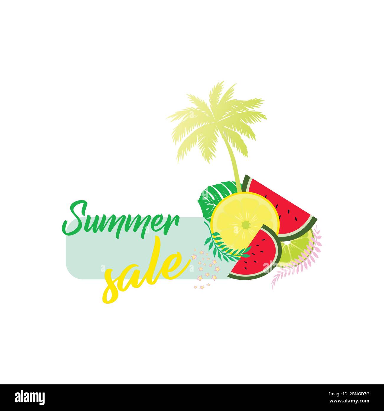 Día de compras - gran verano venta vector plantilla. Descuentos de temporada Ilustración del Vector