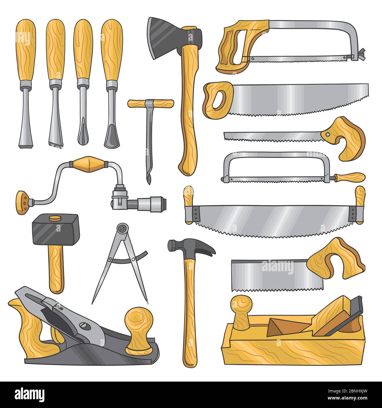 Herramientas de carpintería Imágenes vectoriales de stock - Alamy