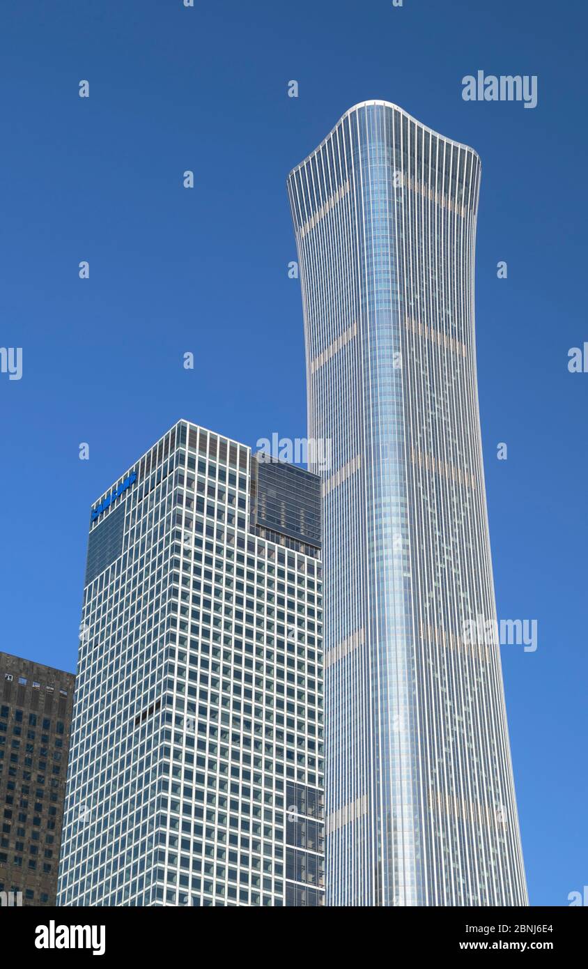 CITIC Tower, el rascacielos más alto de Pekín en 2020, Pekín, China, Asia Foto de stock