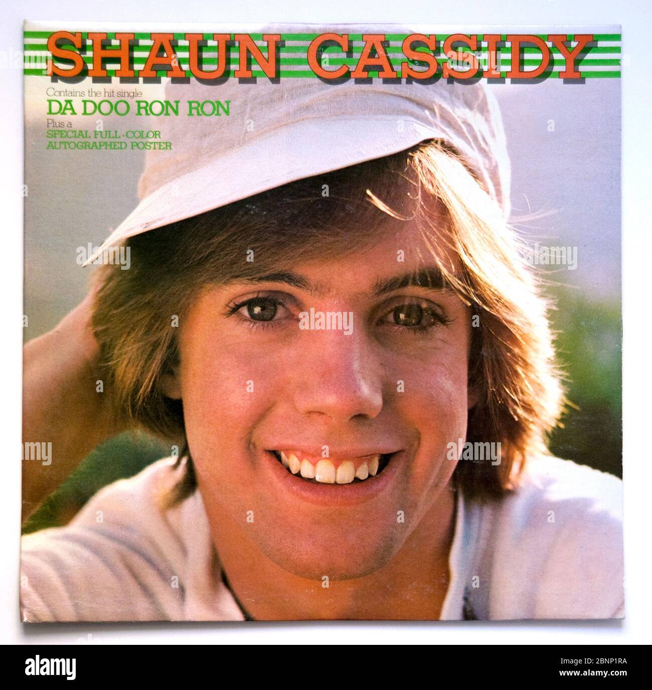 Shaun Cassidy álbum de grabación da Doo Ron Ron alrededor de 1980. Foto de stock