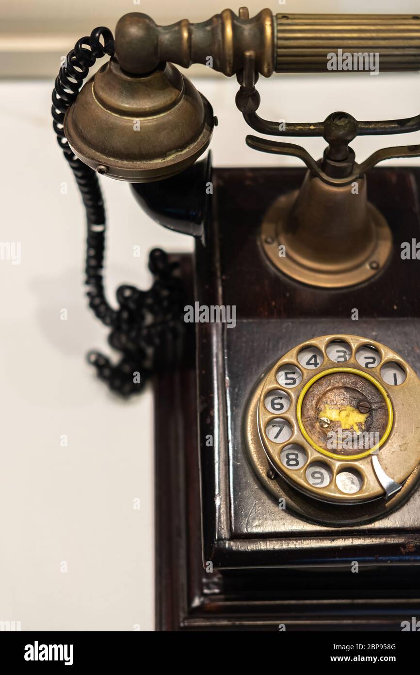 Teléfono Fijo, Retro Vintage Teléfonos Antiguos Con Cal