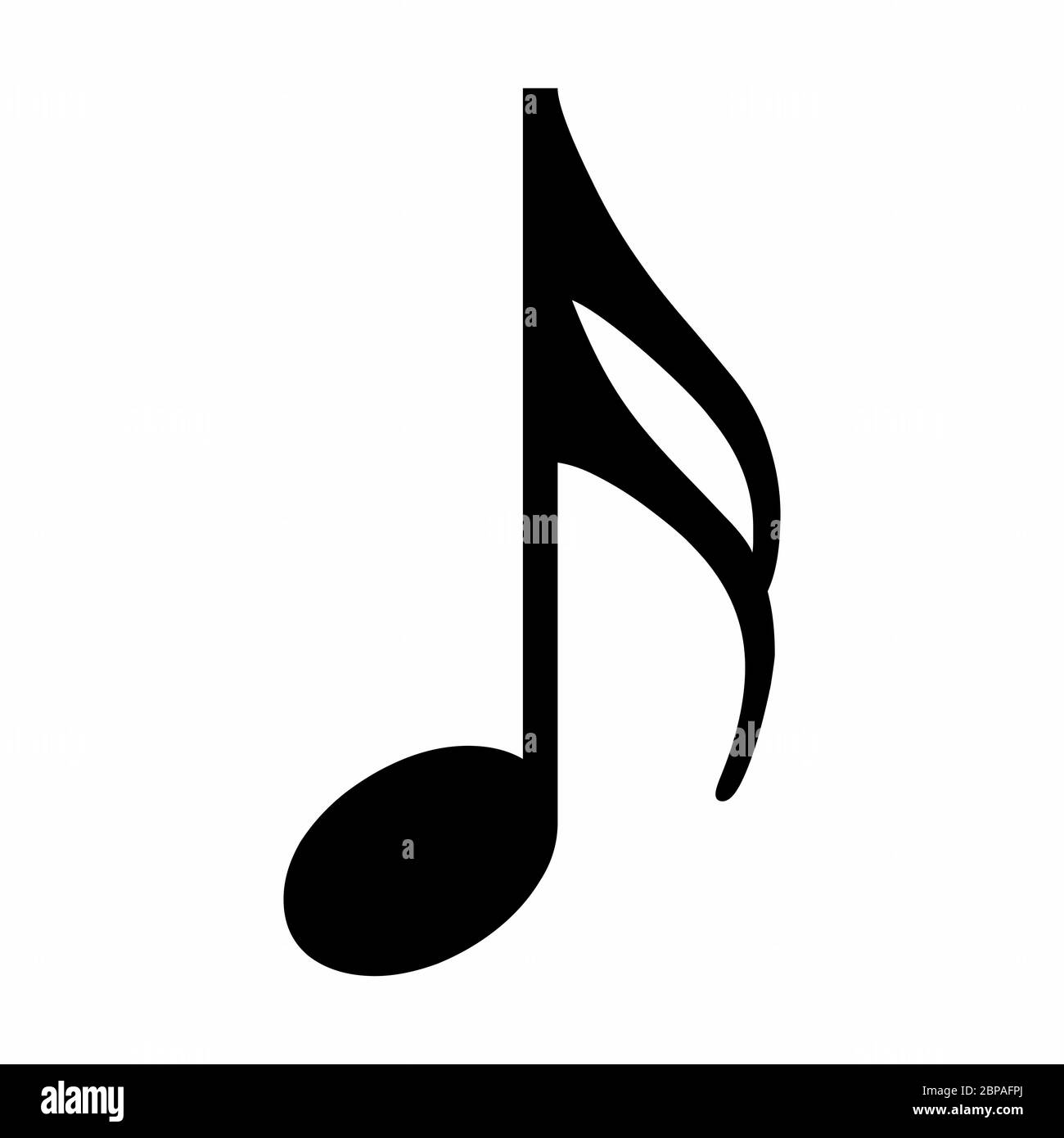 El icono musical de la decimosexta nota sobre fondo blanco Ilustración del Vector