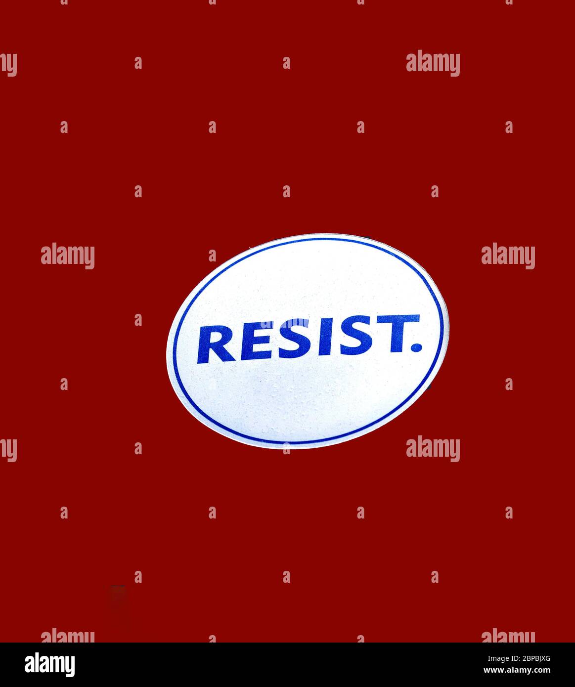 Resist Sticker en el coche Foto de stock