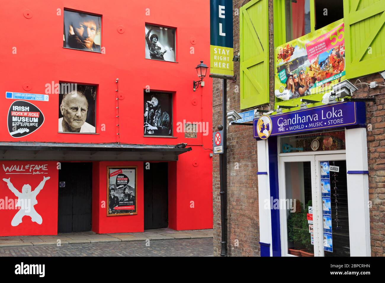 Museo de la Música Wall of Fame, Temple Bar, Dublin City, County Dublin, Leinster, Irlanda, Europa Foto de stock