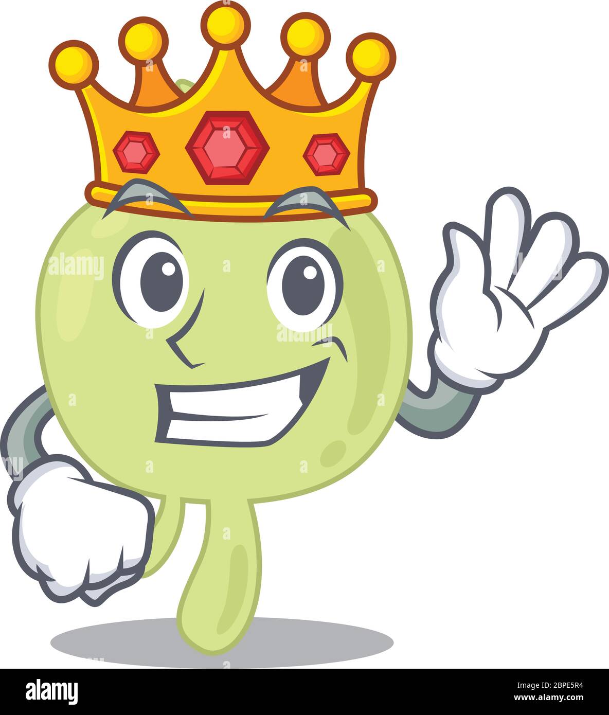 Un rey sabio de ganglio linfático estilo mascota diseño con corona de oro Ilustración del Vector