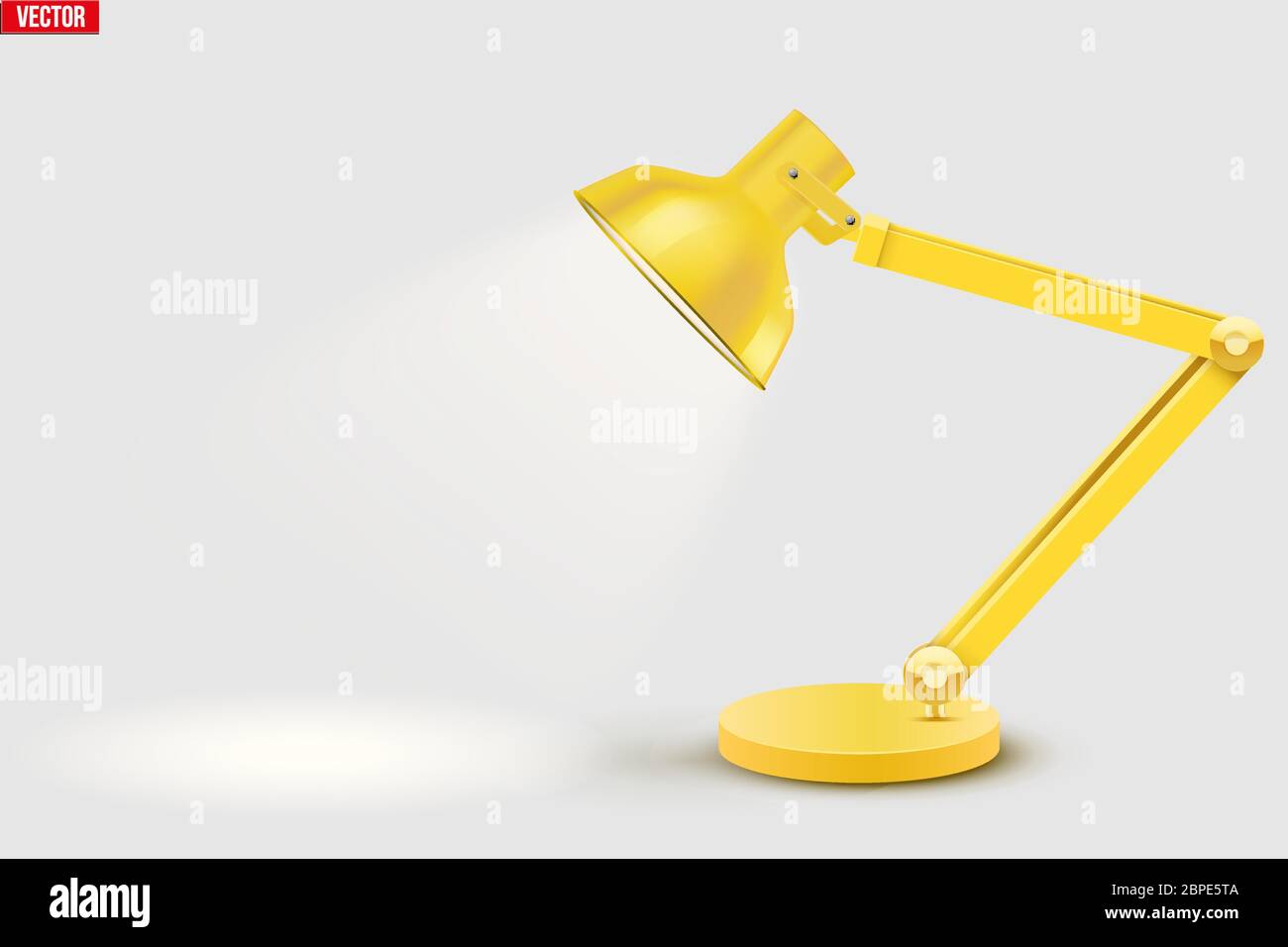 Lámpara de mesa de trabajo Ilustración del Vector