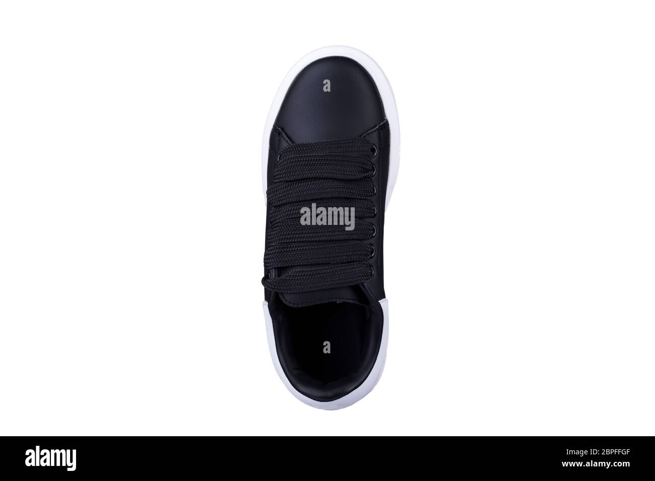 Vista superior de las sneakers cordones anchos Fotografía de stock - Alamy