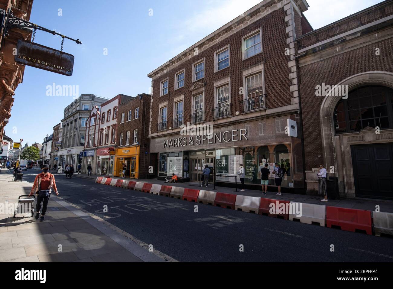 Calles vacías de Richmond sobre la calle alta del Támesis durante el cierre del coronavirus, Gran Londres, Inglaterra, Reino Unido Foto de stock