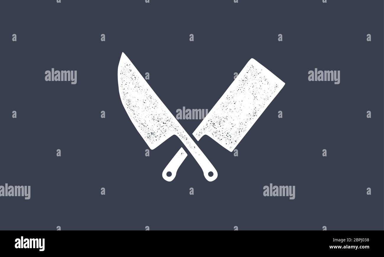 Juego de iconos de cuchillas del carnicero Imagen Vector de stock - Alamy