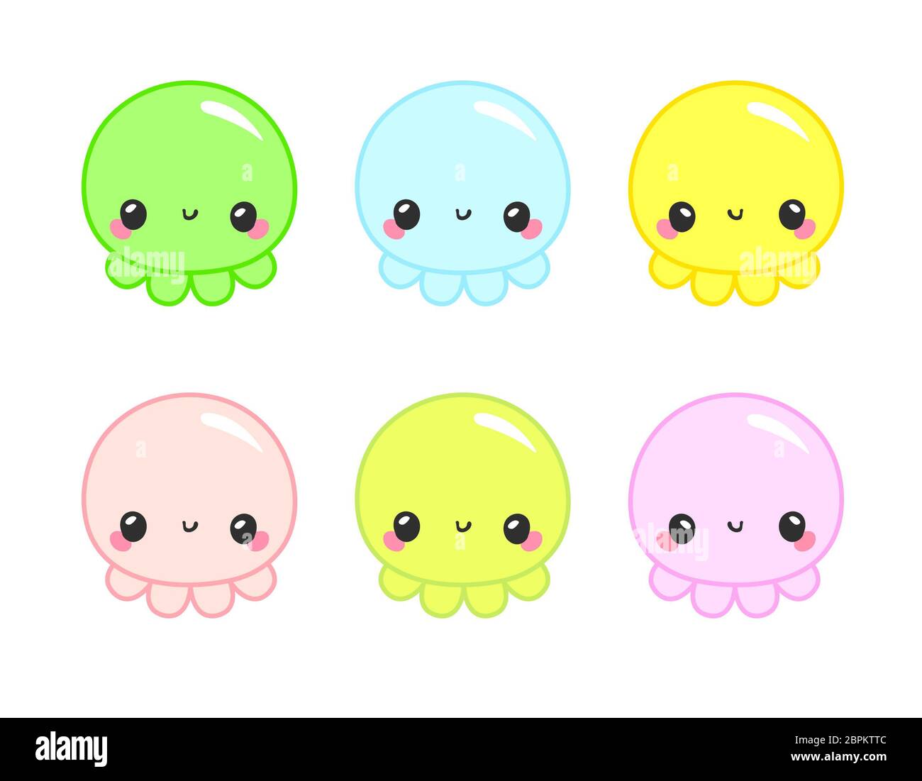 Color Background Cute Kawaii Animal Fotos E Imagenes De Stock Alamy