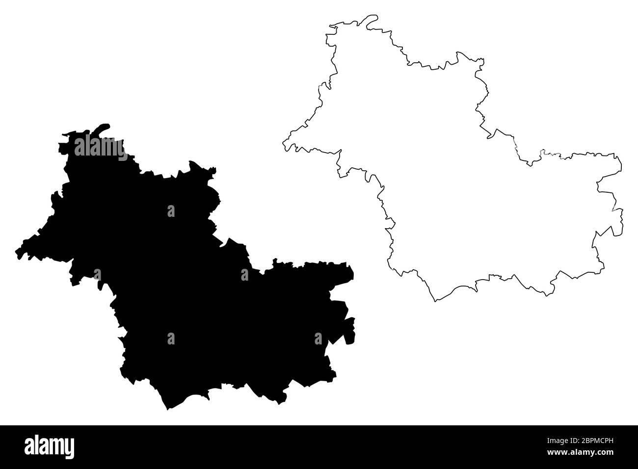 Departamento de Loir y Cher (Francia, República Francesa, región Centro-Valle del Loira) mapa ilustración vectorial, scribble bosquejo Loir y Cher mapa Ilustración del Vector