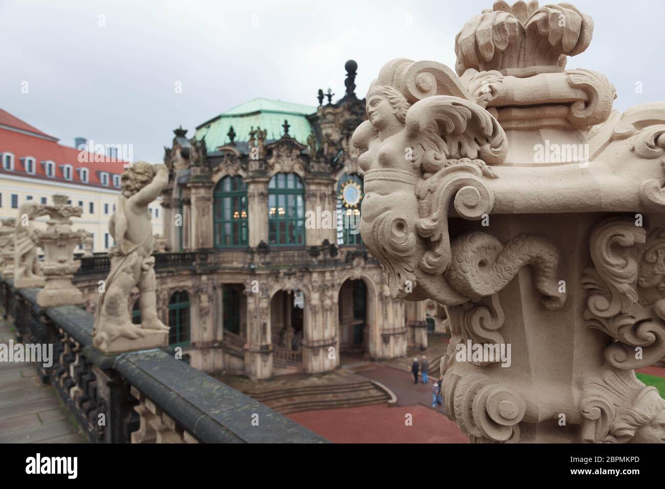 Dresden, Alemania - Septiembre 26 2013. Vista de Dresde mostrando el Palacio Zwinger. Foto de stock