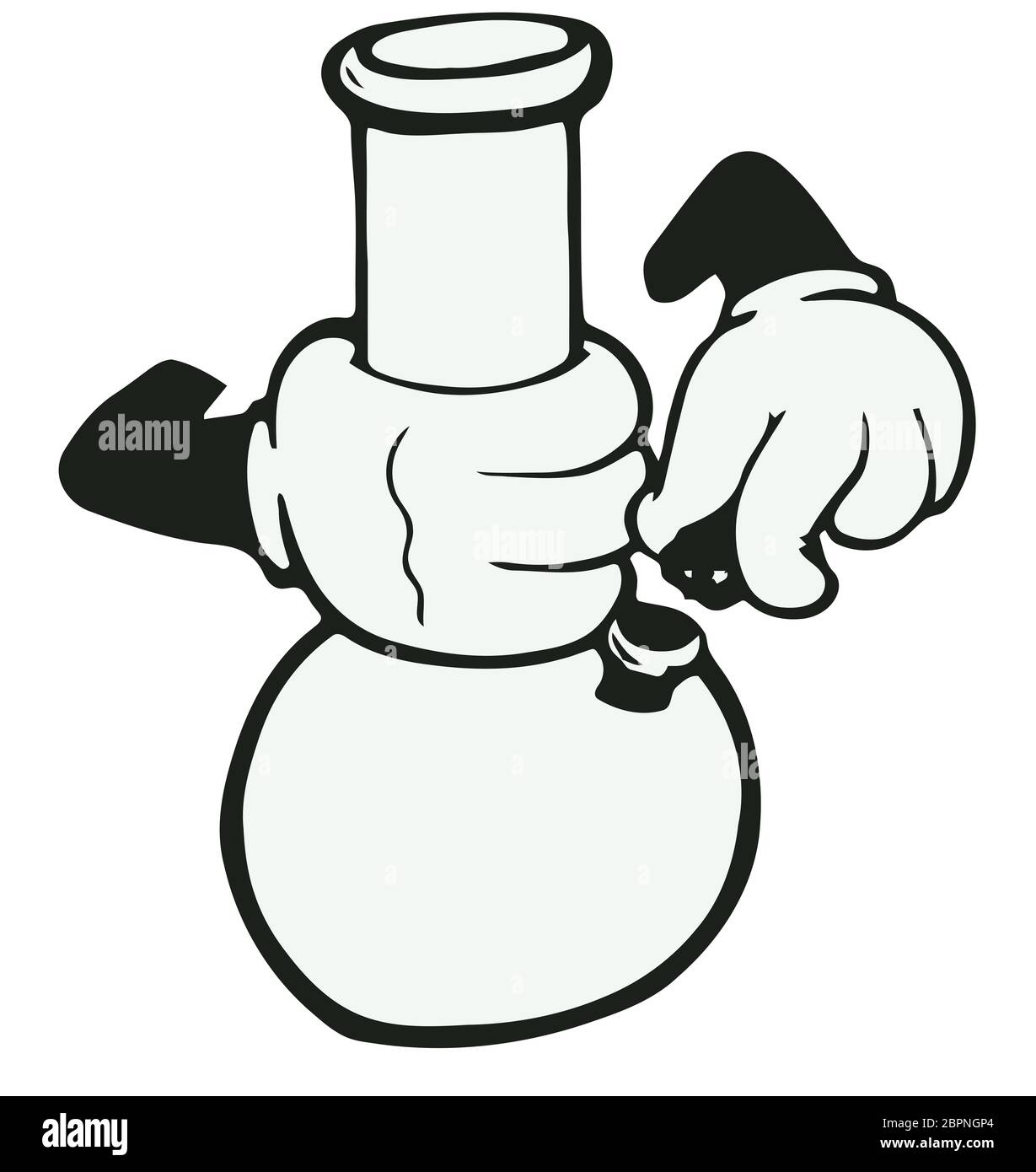 Weed bong humo relax mano ilustración medicinales Fotografía de stock