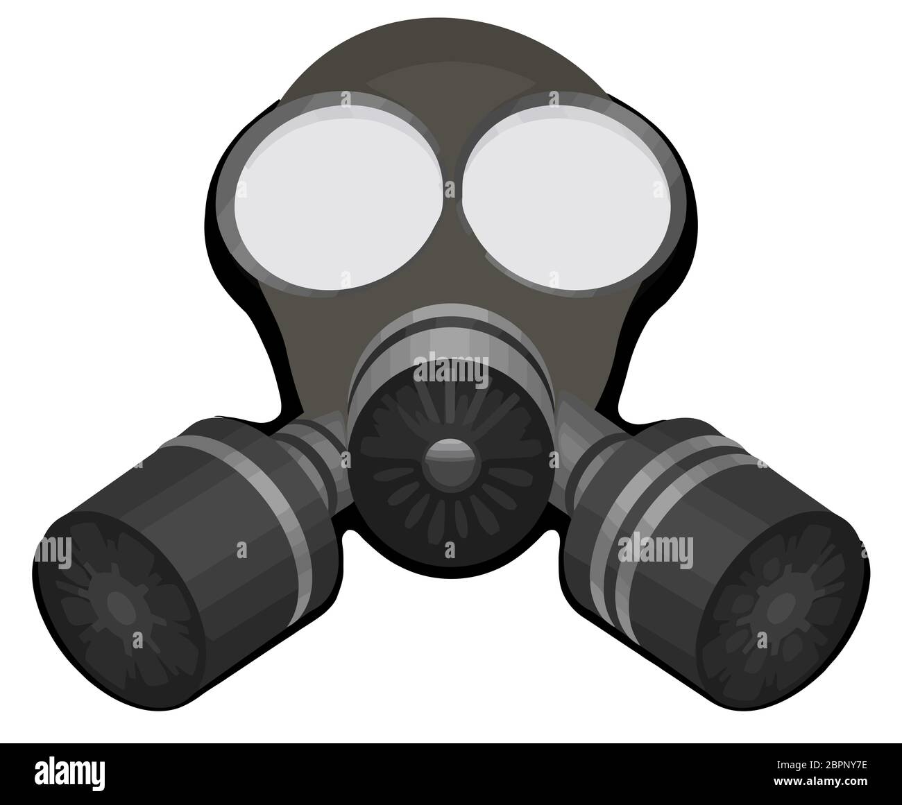 Máscara de gas contaminación química biohazard ilustración de protección  radiológica Fotografía de stock - Alamy