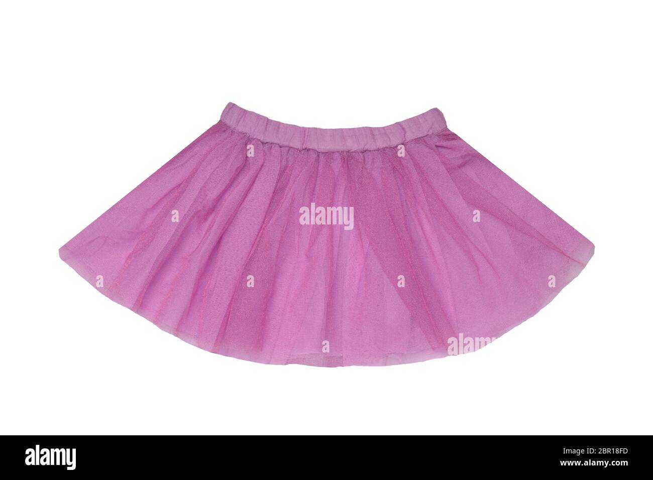 Ropa para chicas. Festiva hermosa rosa brillante pequeña chica falda corta  de verano aislado sobre un fondo blanco. Ropa de bailarina para niños  Fotografía de stock - Alamy