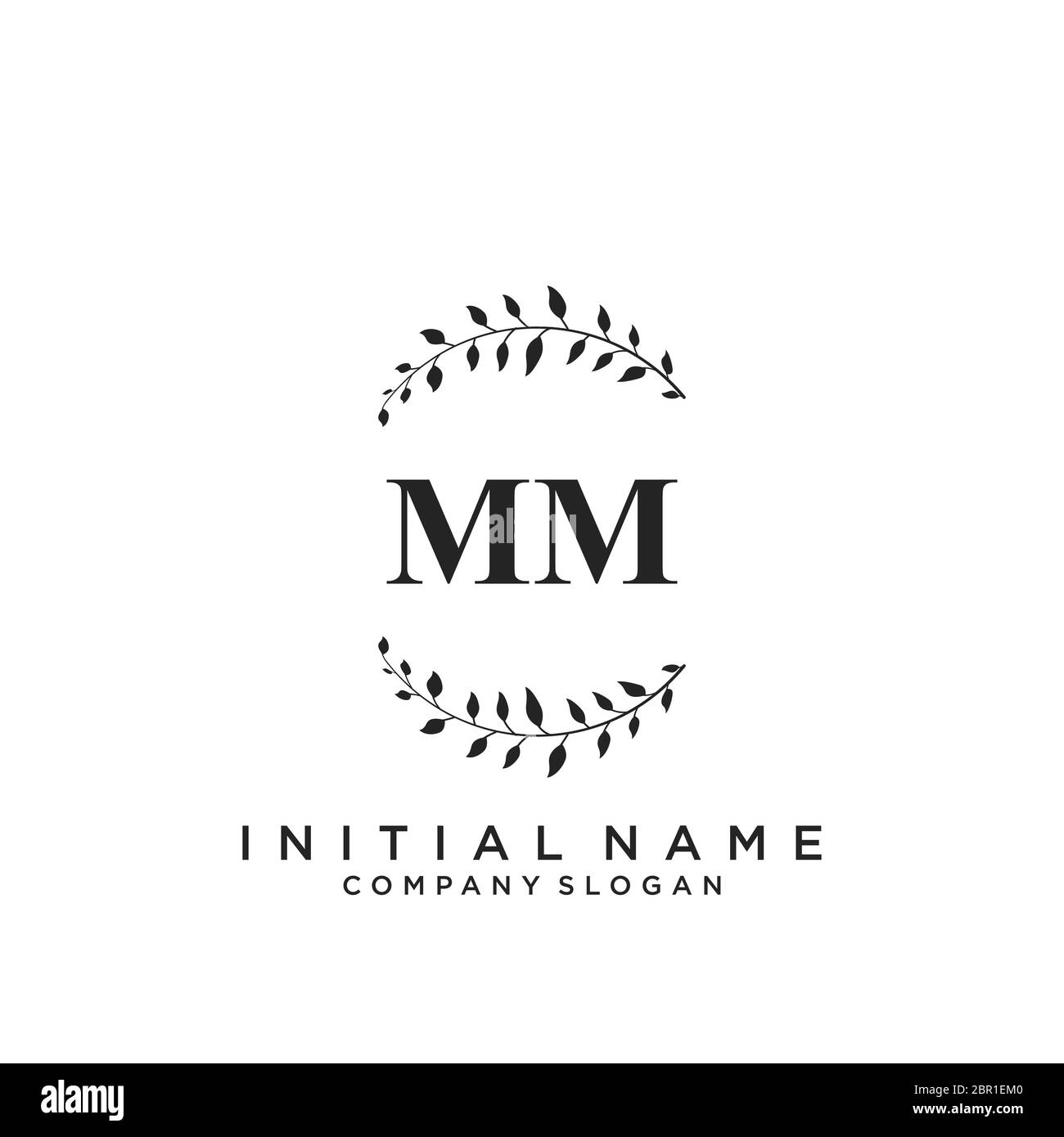 Mm logo imágenes de stock de arte vectorial