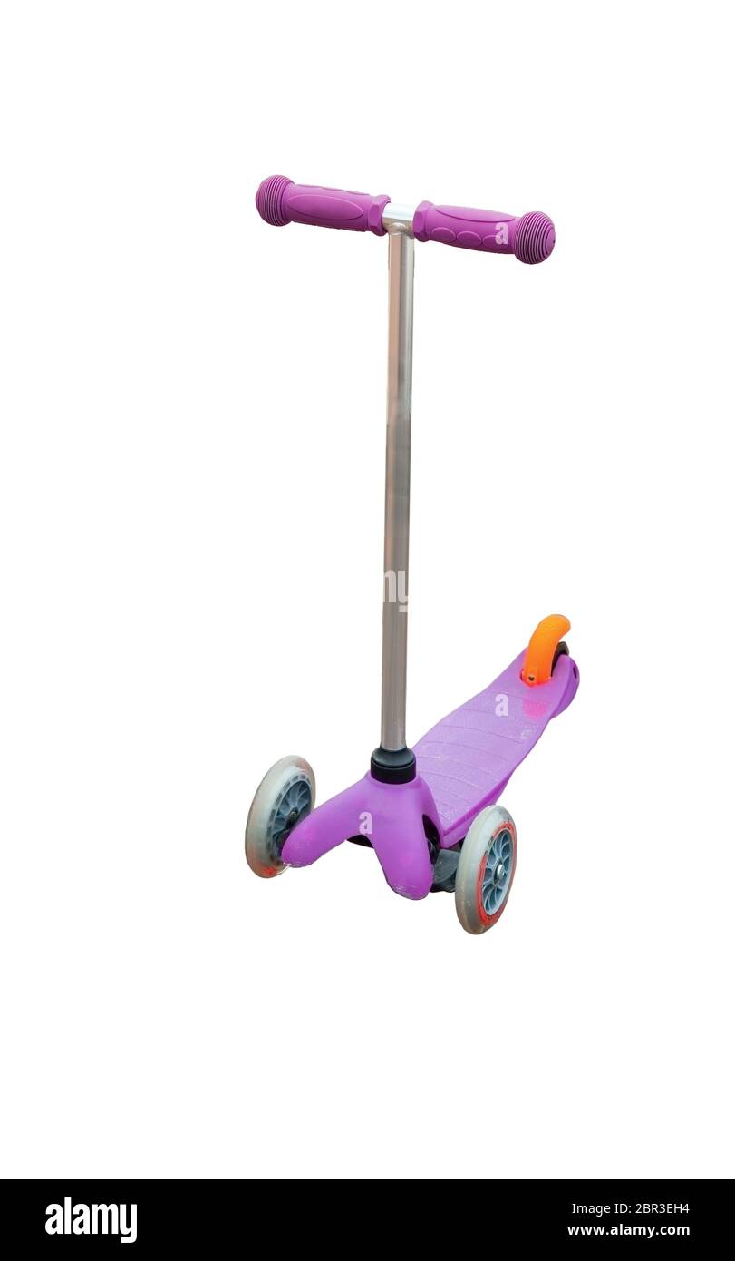 Hermoso Bebe Scooter Aislado Sobre Fondo Blanco Fotografia De Stock Alamy