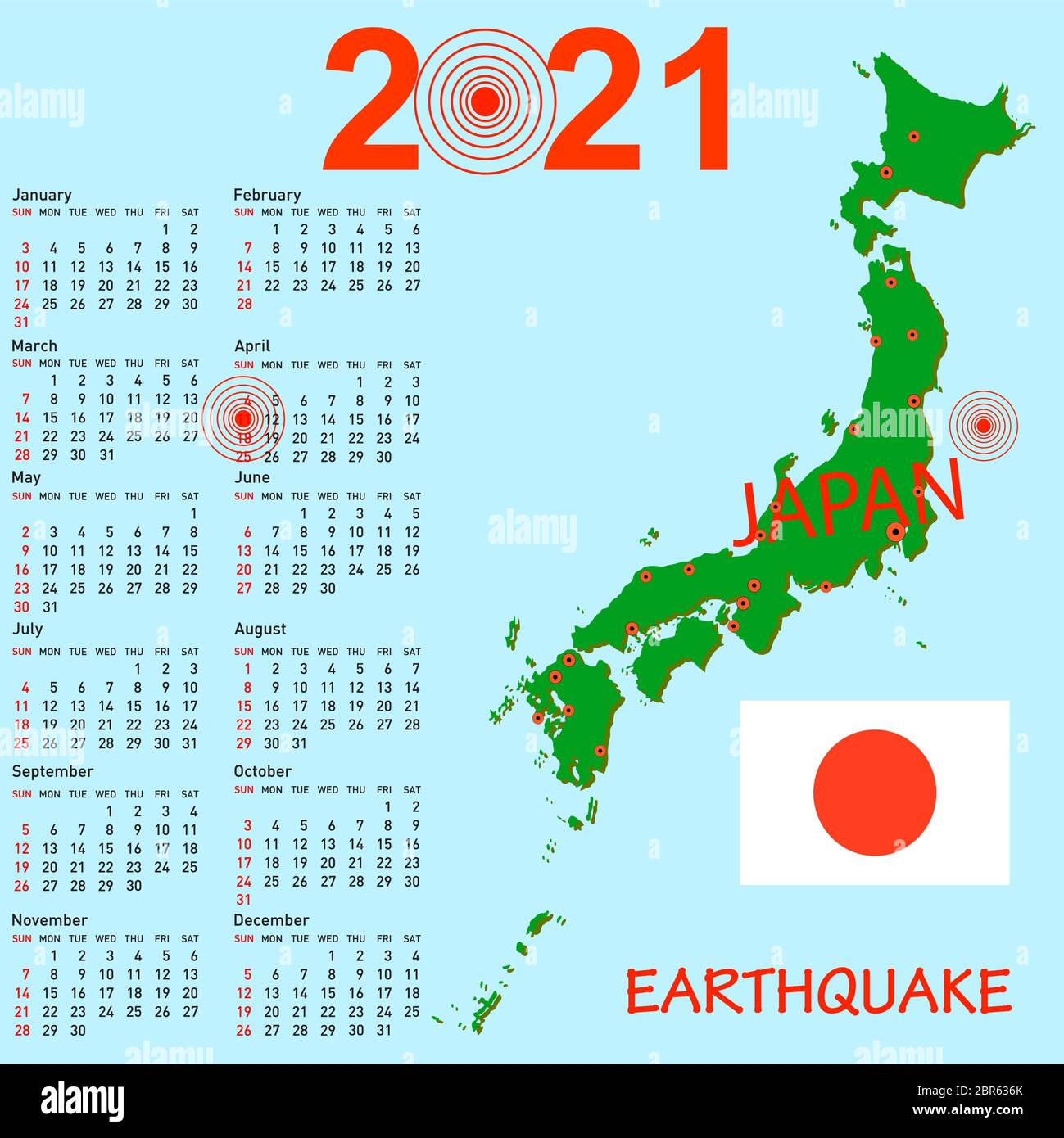 Calendario Japon Mapa Con Peligro En Una Central Atomica Para 2021 Imagen Vector De Stock Alamy calendario japones 2021