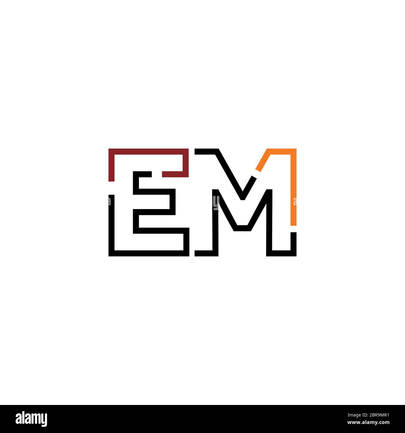 Elementos de plantilla de diseño de iconos con la letra EM Imagen Elementos de plantilla de diseño de iconos con la letra EM Imagen
