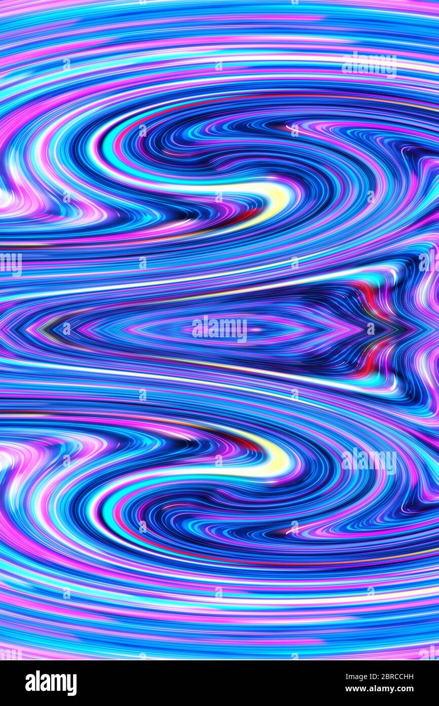 Holográfico metal metalizado arco iris onda, fluido líquido fractal textura abstracta. Foto de stock