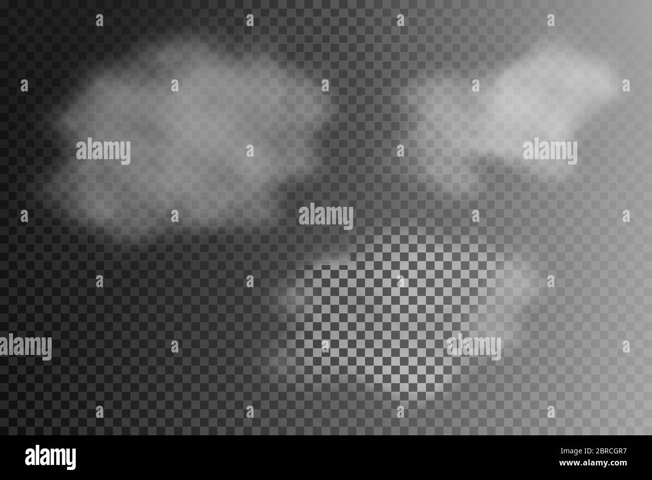 Niebla o humo transparente aislados efecto especial. Vector blanco nubosidad, niebla o niebla de fondo. Ilustración vectorial. Ilustración del Vector