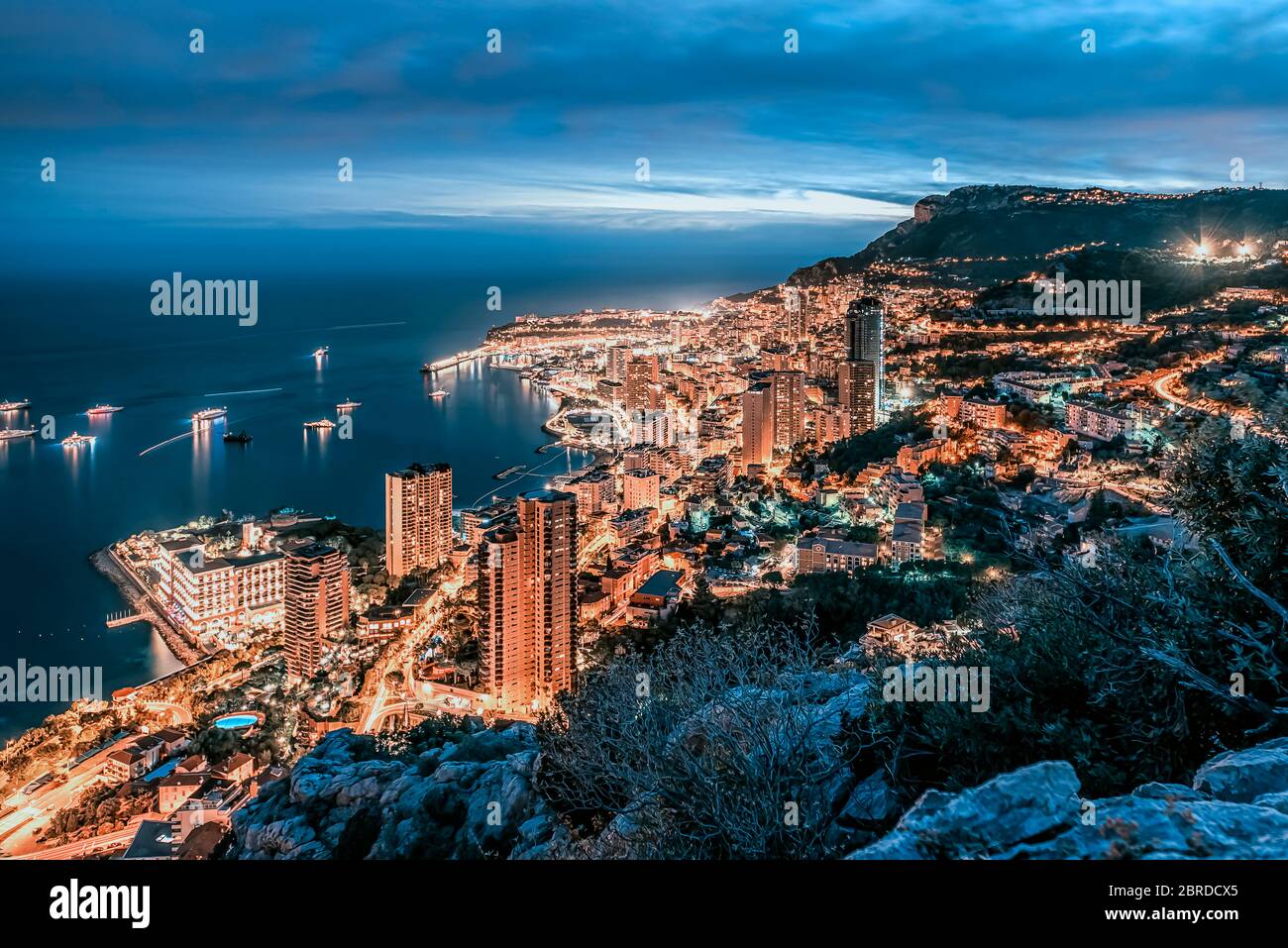 Mónaco en la Riviera Francesa Foto de stock
