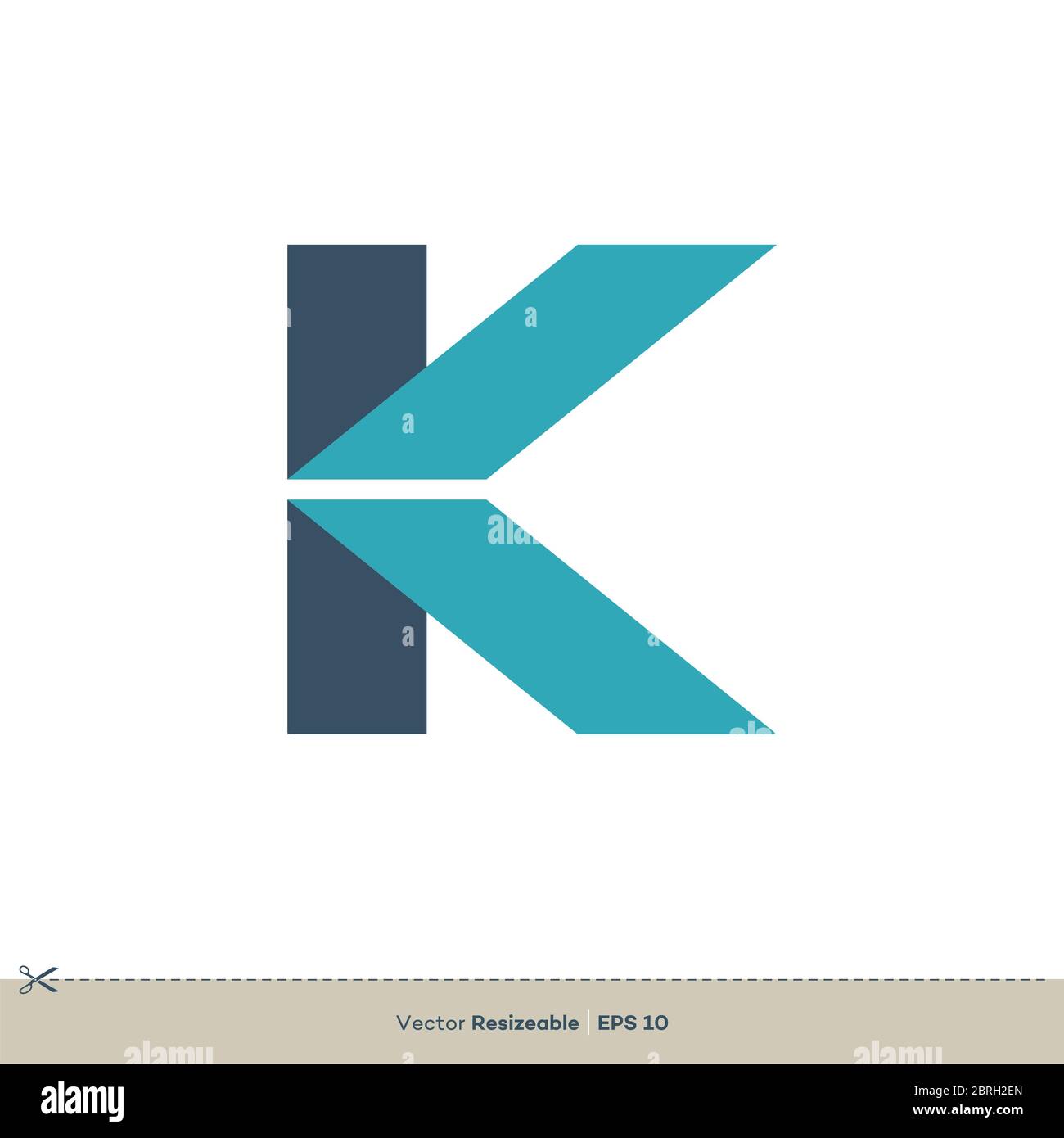 Letra K vector Logo Diseño de ilustración. EPS vectorial 10 Fotografía