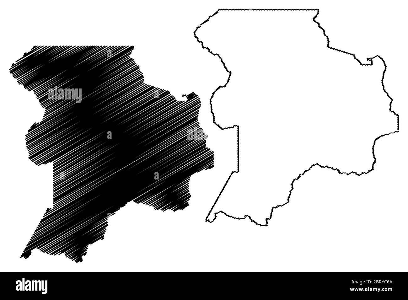 Condado de Union, Georgia (condado de EE.UU., Estados Unidos de América, EE.UU., EE.UU.) mapa ilustración vectorial, scribble boceto Mapa de Union Ilustración del Vector