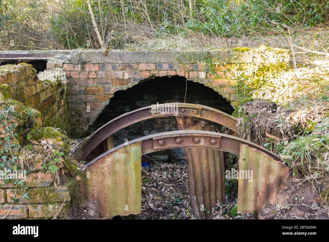 Restos de la segunda búnker de la guerra mundial en Wishaw, North Lanarkshire, Escocia Foto de stock