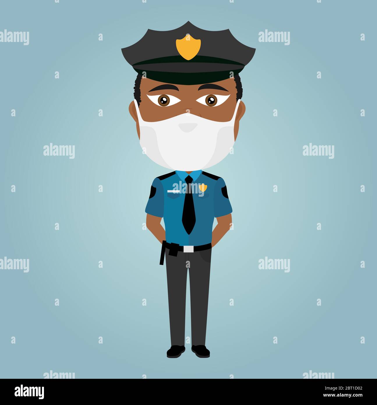 Porra de policía negro Imagen Vector de stock - Alamy