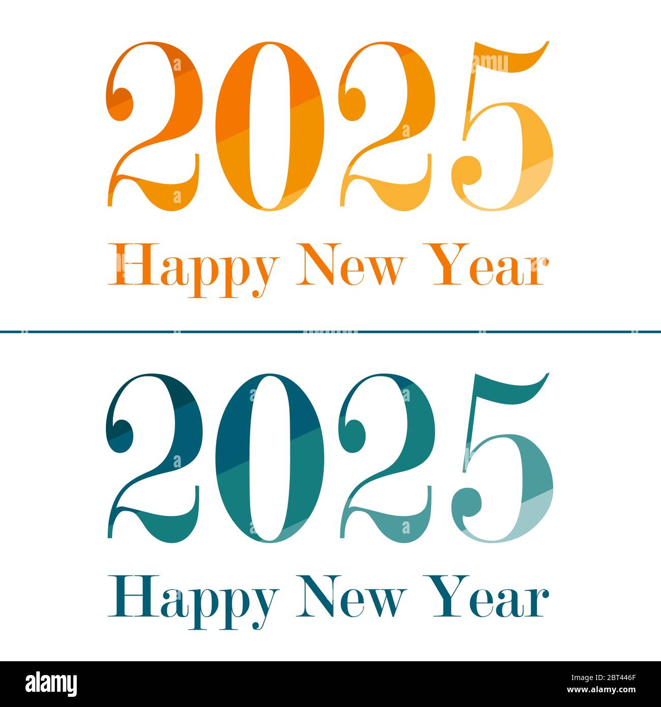 Feliz año Nuevo 2025 plantilla de diseño. Diseño moderno para