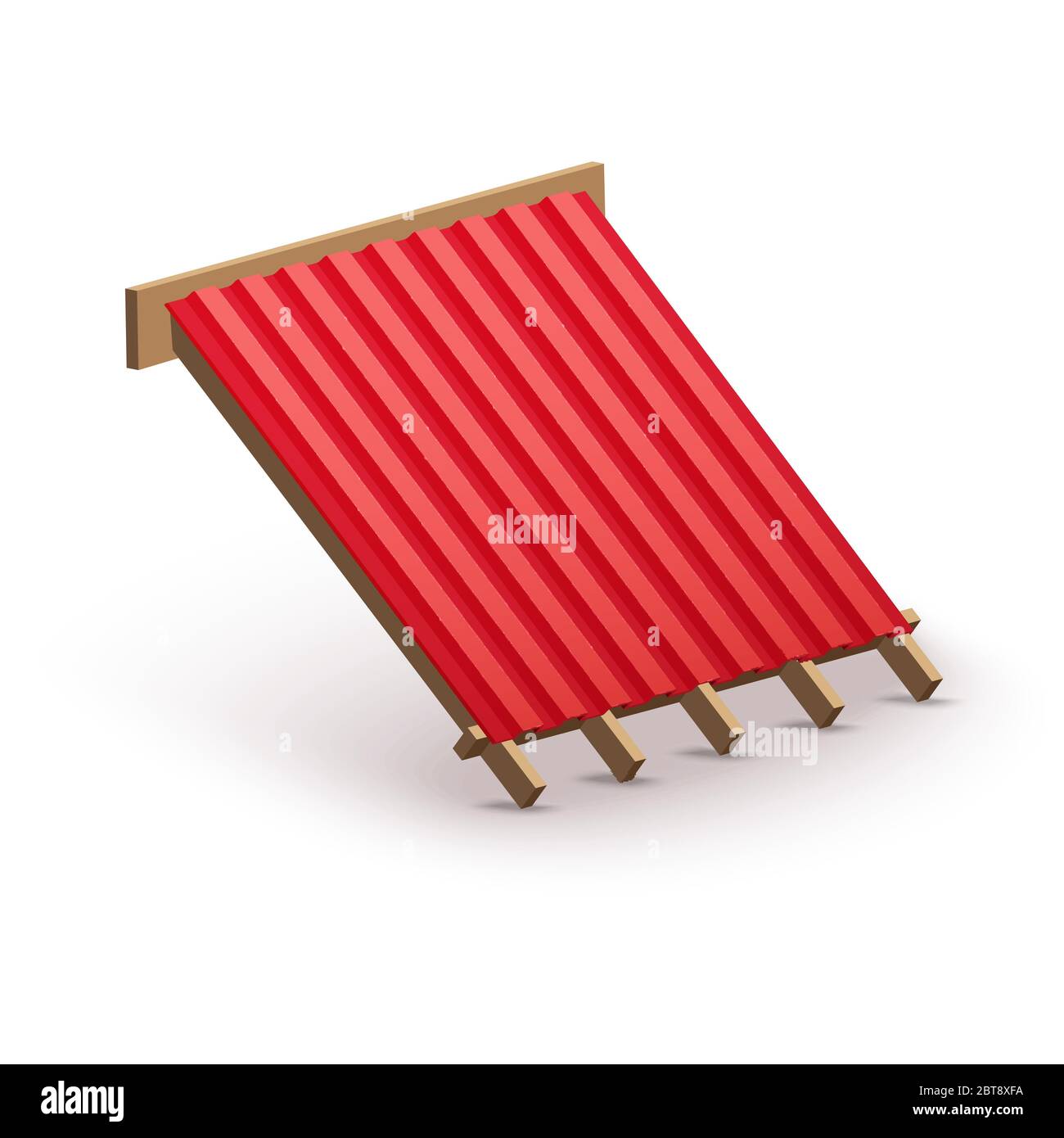 Concepto de cubierta metálica en el techo Imagen Vector de stock - Alamy