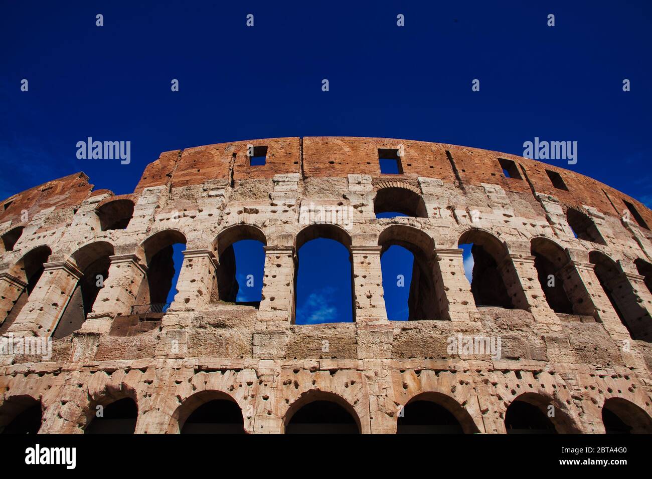 Antigua ruina Coliseo Roma Italia Foto de stock