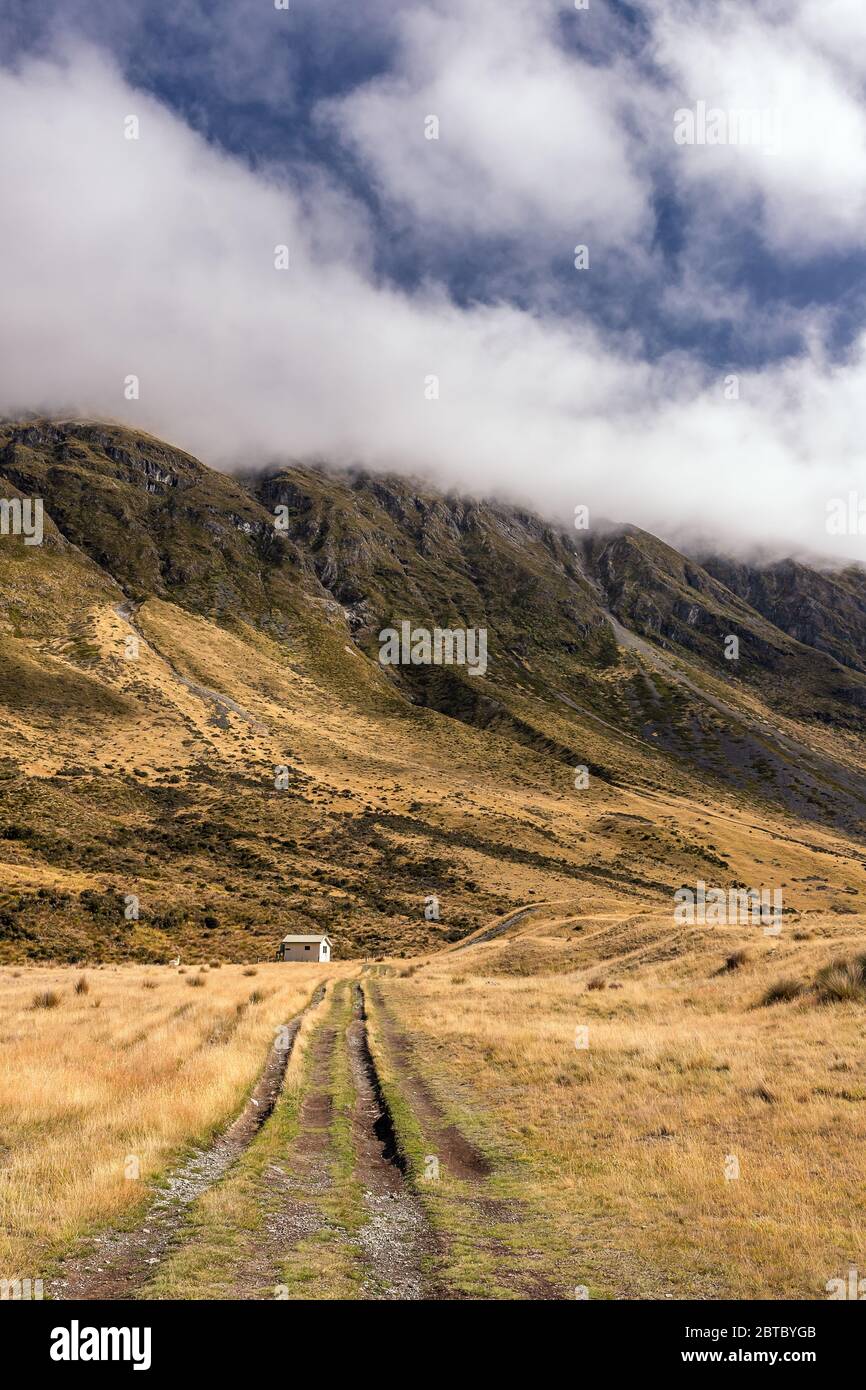 Boundary Hut, Nueva Zelanda, marzo de 2020 Foto de stock