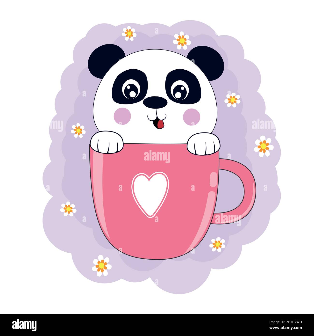 Lindo oso de dibujos animados panda en taza de café rosa Imagen Vector de stock - Alamy Lindo oso de dibujos animados panda en taza de café rosa Imagen Vector de stock - Alamy