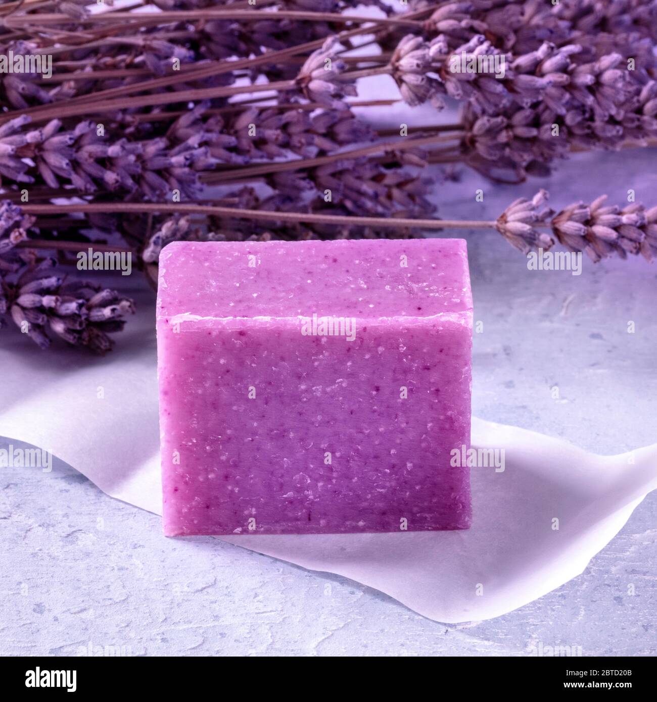 Jabón de lavanda con flores secas de lavanda, imagen cuadrada Fotografía de stock - Alamy Jabón de lavanda con flores secas de lavanda, imagen cuadrada Fotografía de stock - Alamy