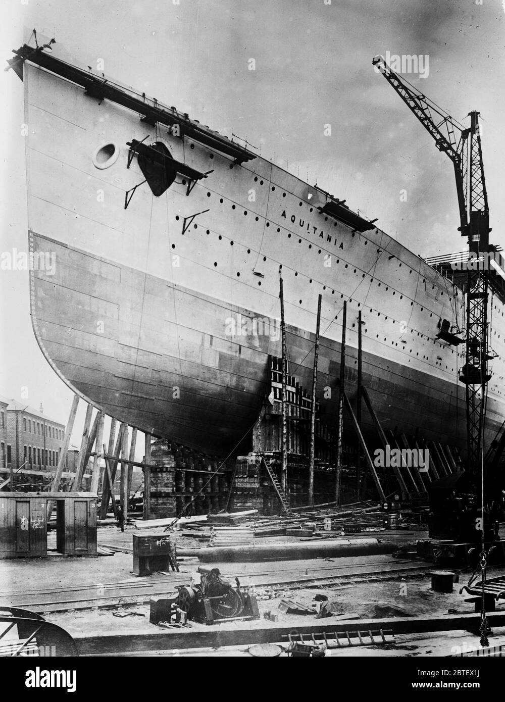 RMS Aquitania, un Cunard Line línea marina construido en Escocia ca. 1910-1915 Foto de stock