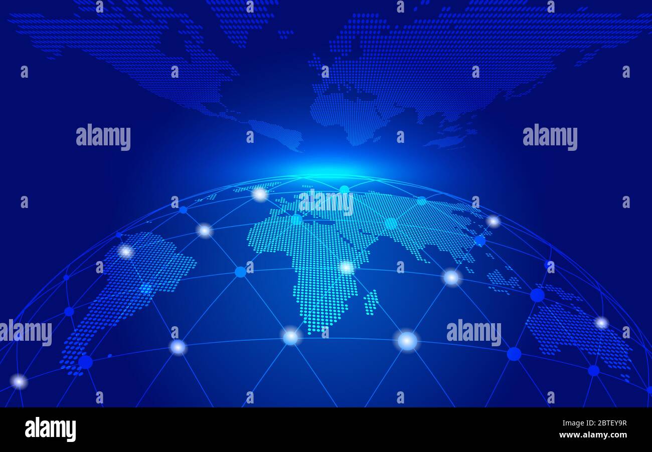 Internet Map Globe World Lines Fotos E Imagenes De Stock Alamy