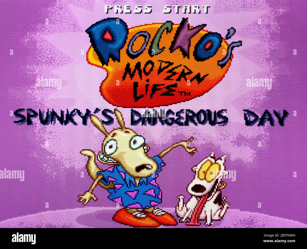 Vida moderna de Rocko día peligroso de Spunky - SNES Super Nintendo - sólo para uso editorial Foto de stock