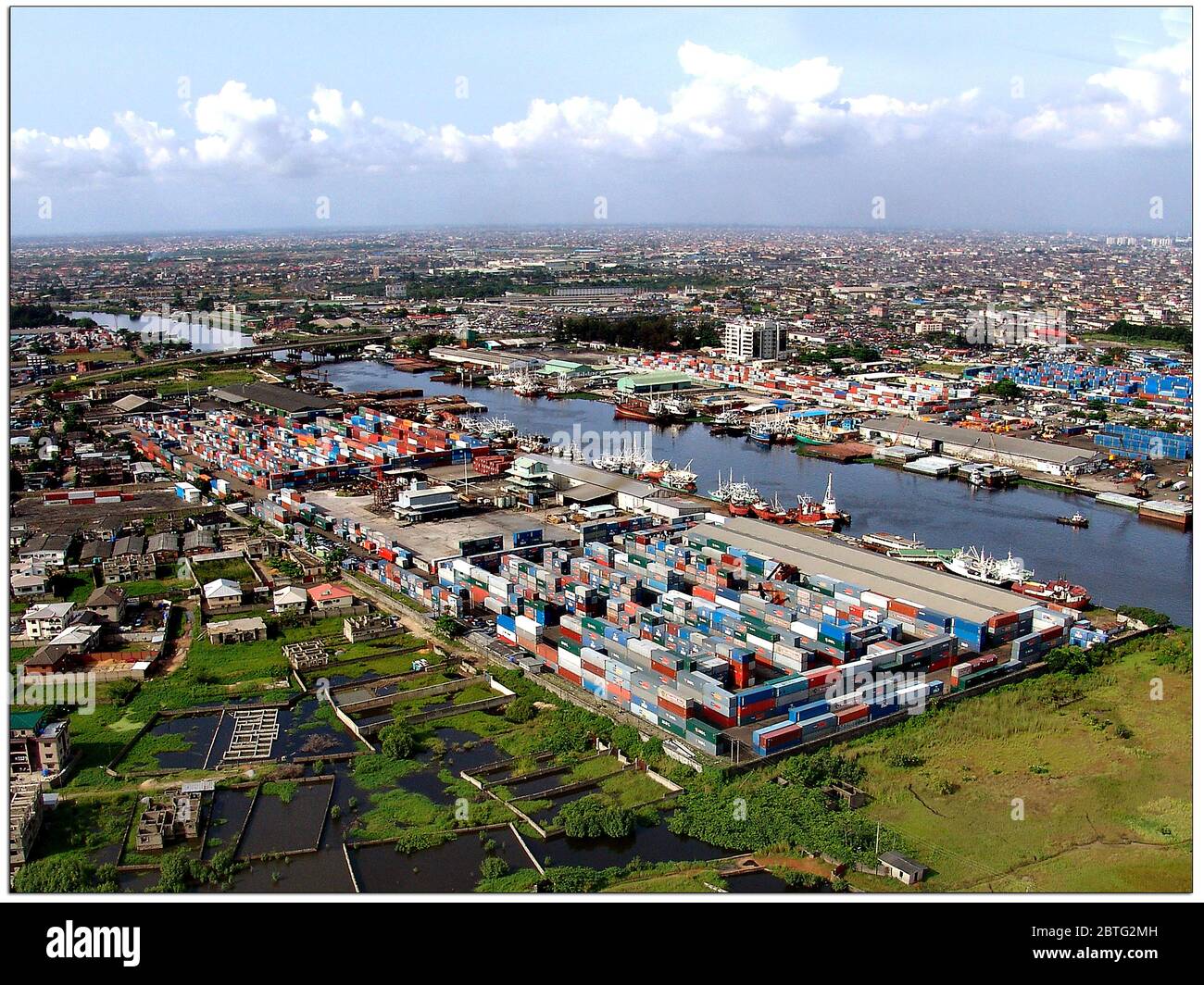 Aéreo, Puerto, Lagos, Nigeria Fotografía de stock - Alamy