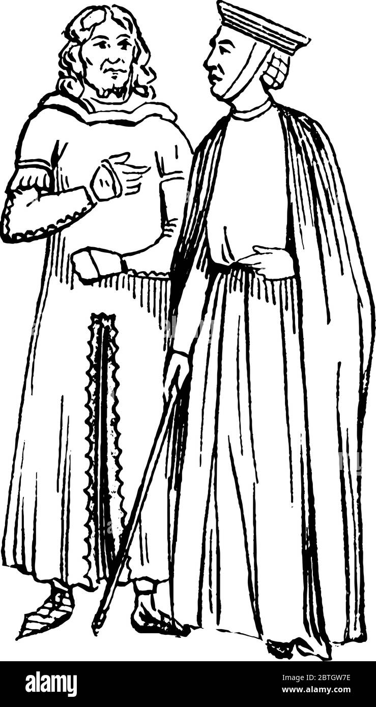 Una representación típica del traje inglés usado desde la época de