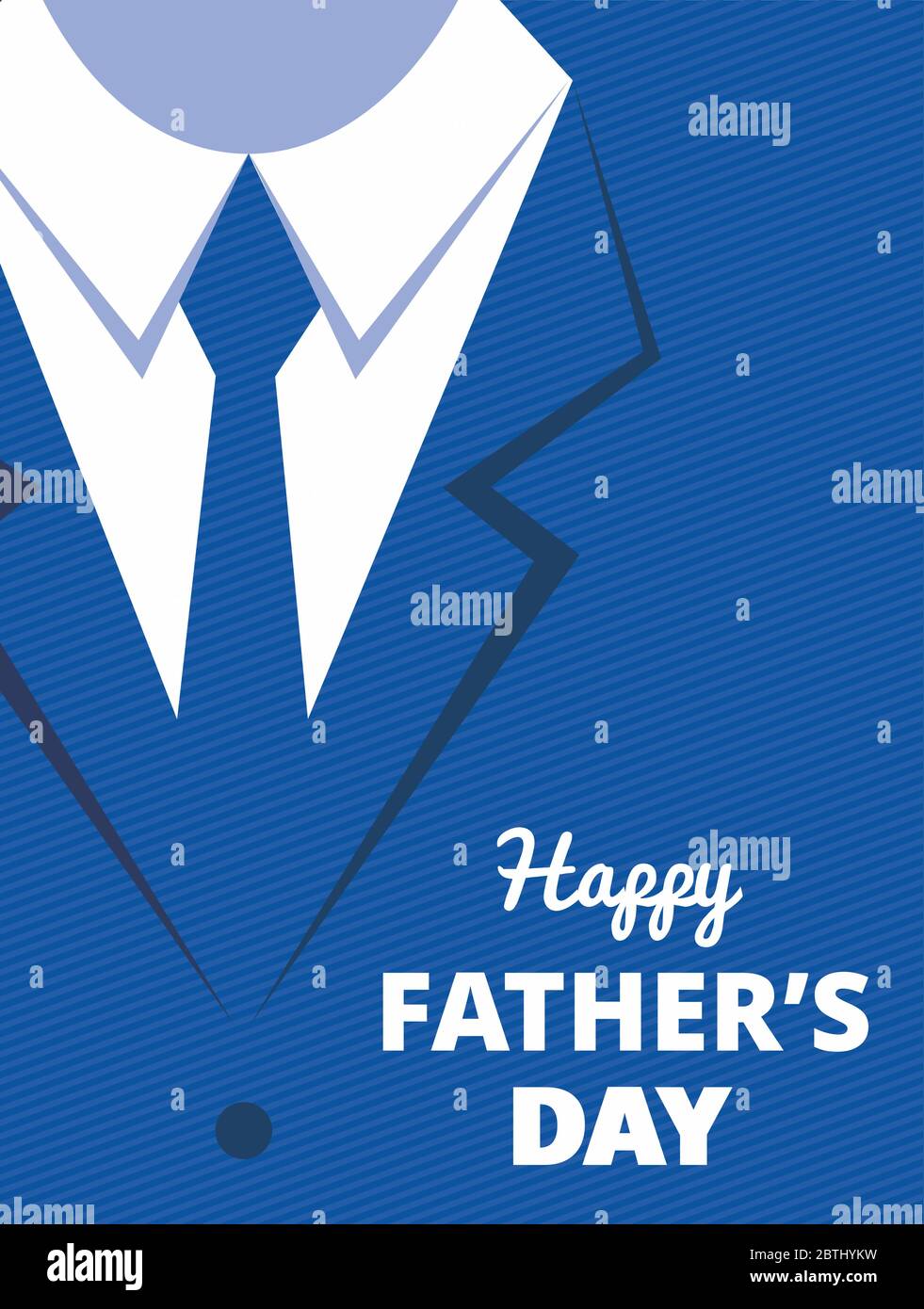 Día del padre. Tarjeta de felicitación. Hombre en una clásica chaqueta azul con  corbata. Hombres de negocios. Vector, ilustración Imagen Vector de stock -  Alamy