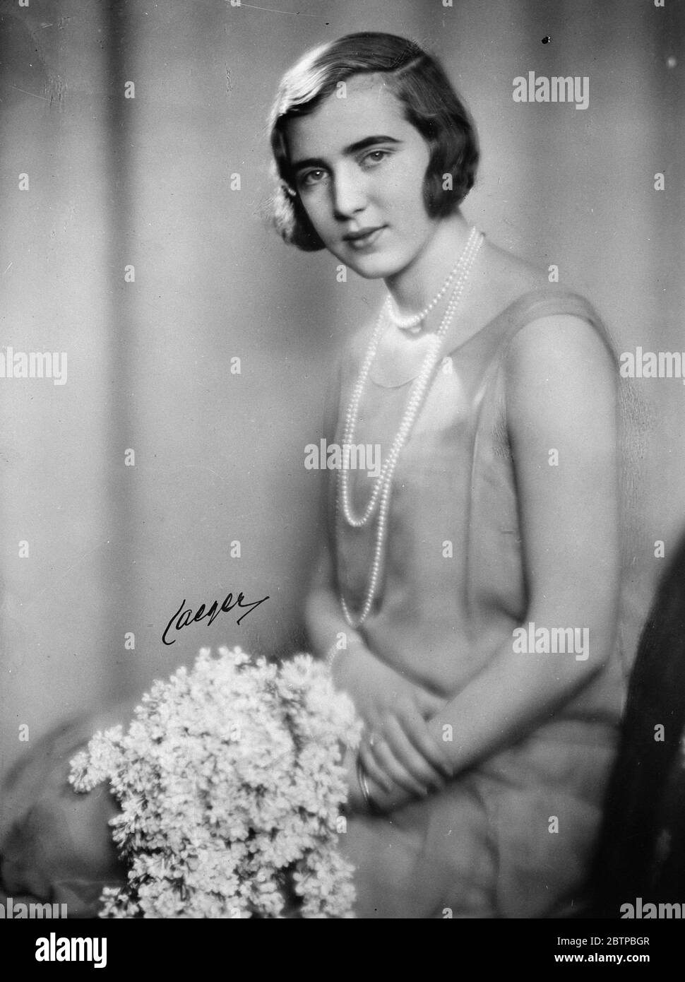La boda real. Una nueva imagen de la Princesa Ingrid de Suecia , que será dama de honor en la boda del Príncipe Olaf de Noruega y la Princesa Martha de Suecia . 19 de marzo de 1929 Foto de stock