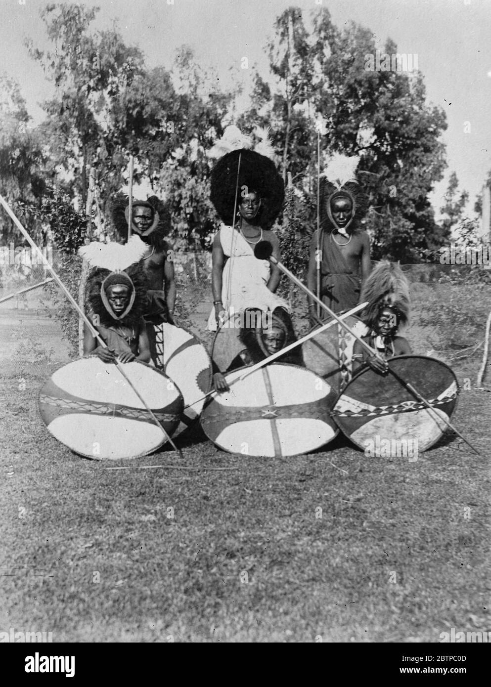 Guerreros Maasai . ( Colonia Kenia ) . Febrero de 1930 Fotografía de stock  - Alamy