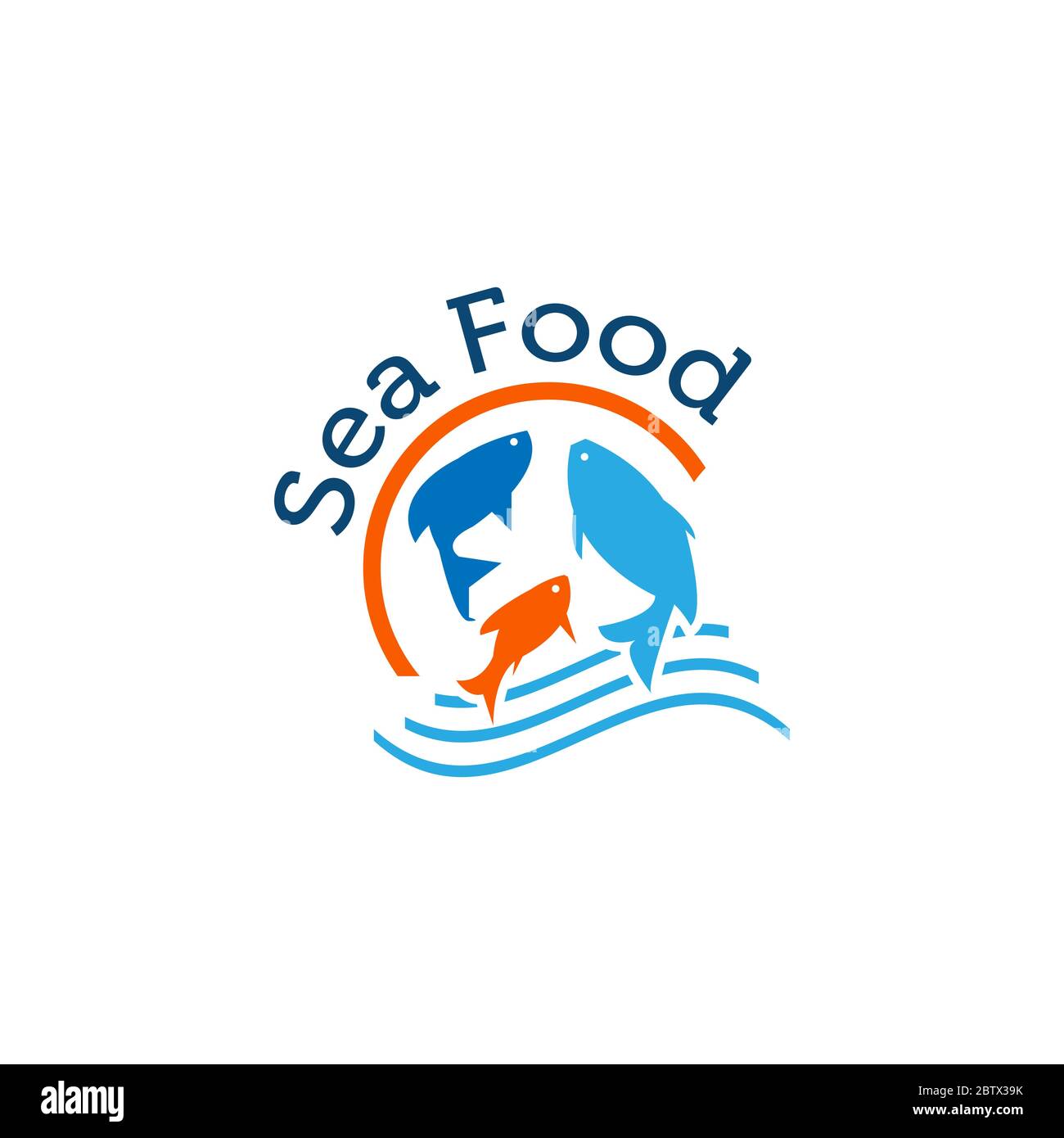 Logotipo de vector de mariscos. Pescado, pesca o restaurante icono.EPS 10 Ilustración del Vector