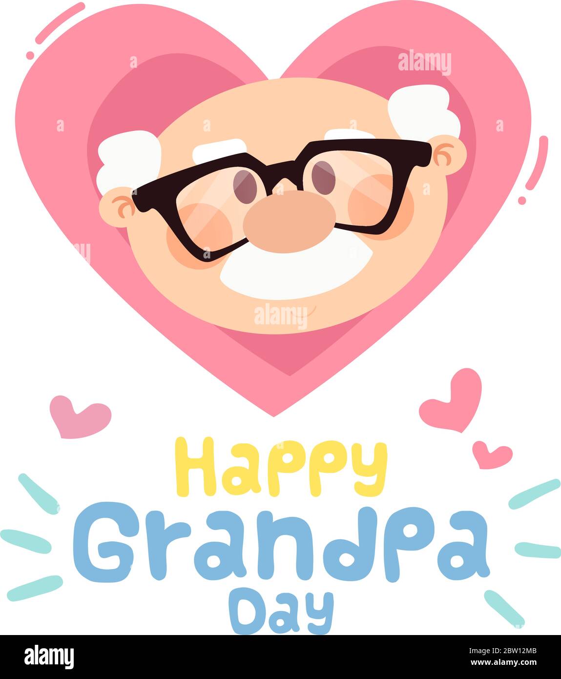 Tarjeta de feliz día abuelo Imagen Vector de stock - Alamy