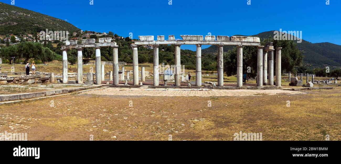 Grecia Antigua. Sitio Arqueológico De Messene Antiguo. Complejo de Asklepieion Foto de stock